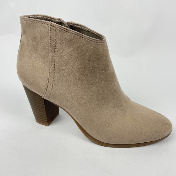 Old Navy Shoes - Old Navy Almond Toe Suede Zip Up Women's Ankle Boots